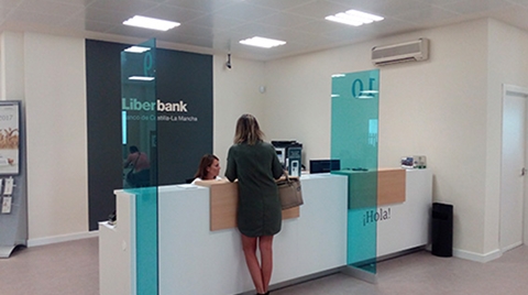 Interior de las oficinas de Liberbank